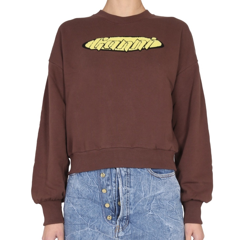 Ganni brown artwork sweatshirt